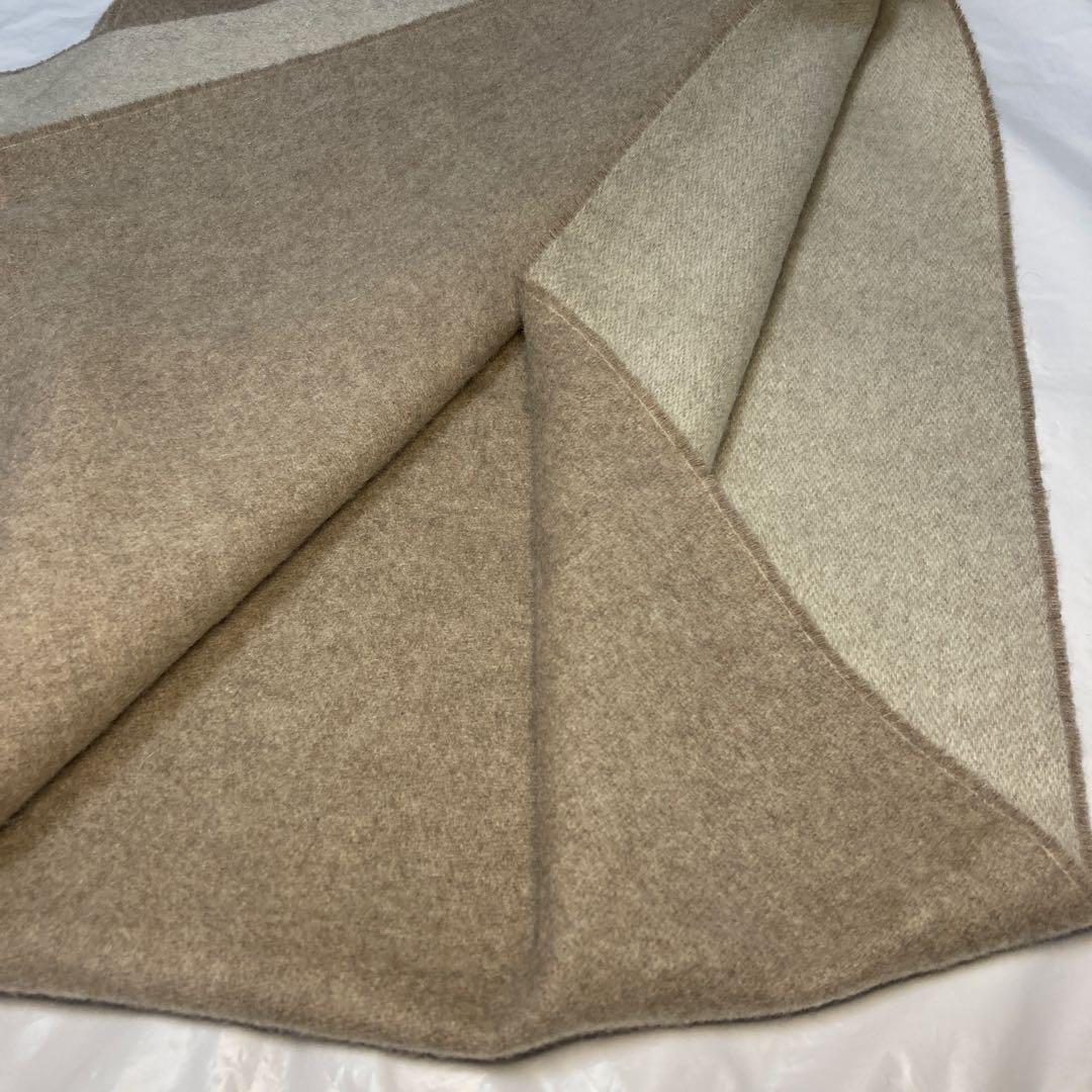 極美品 チェザーレガッティ カシミヤ100％ リバーシブルマフラー イタリア製