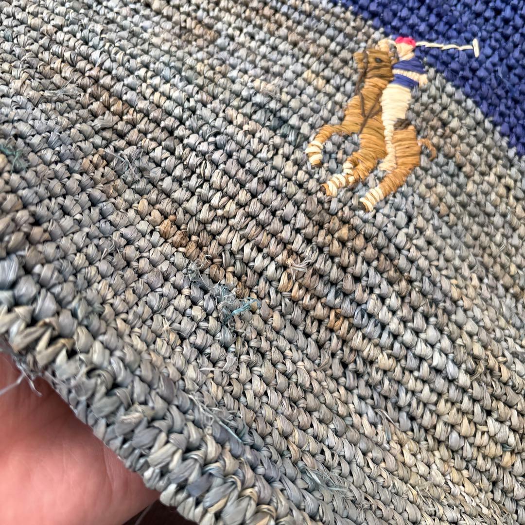 Polo Ralph Lauren かごバッグ ネイビー/ベージュ