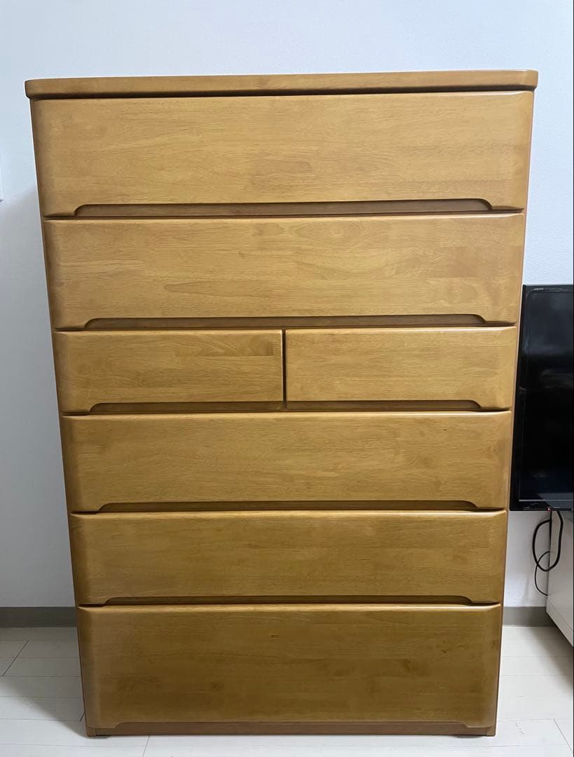 ニトリ　収納　タンス　ハイチェスト(オウカ2 DVD90HC WH)