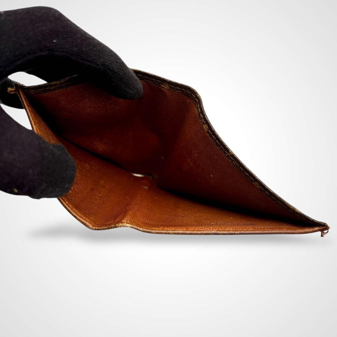 ルイヴィトン モノグラム ポルト ビエ カルト ブルー 二つ折り財布 廃盤モデル