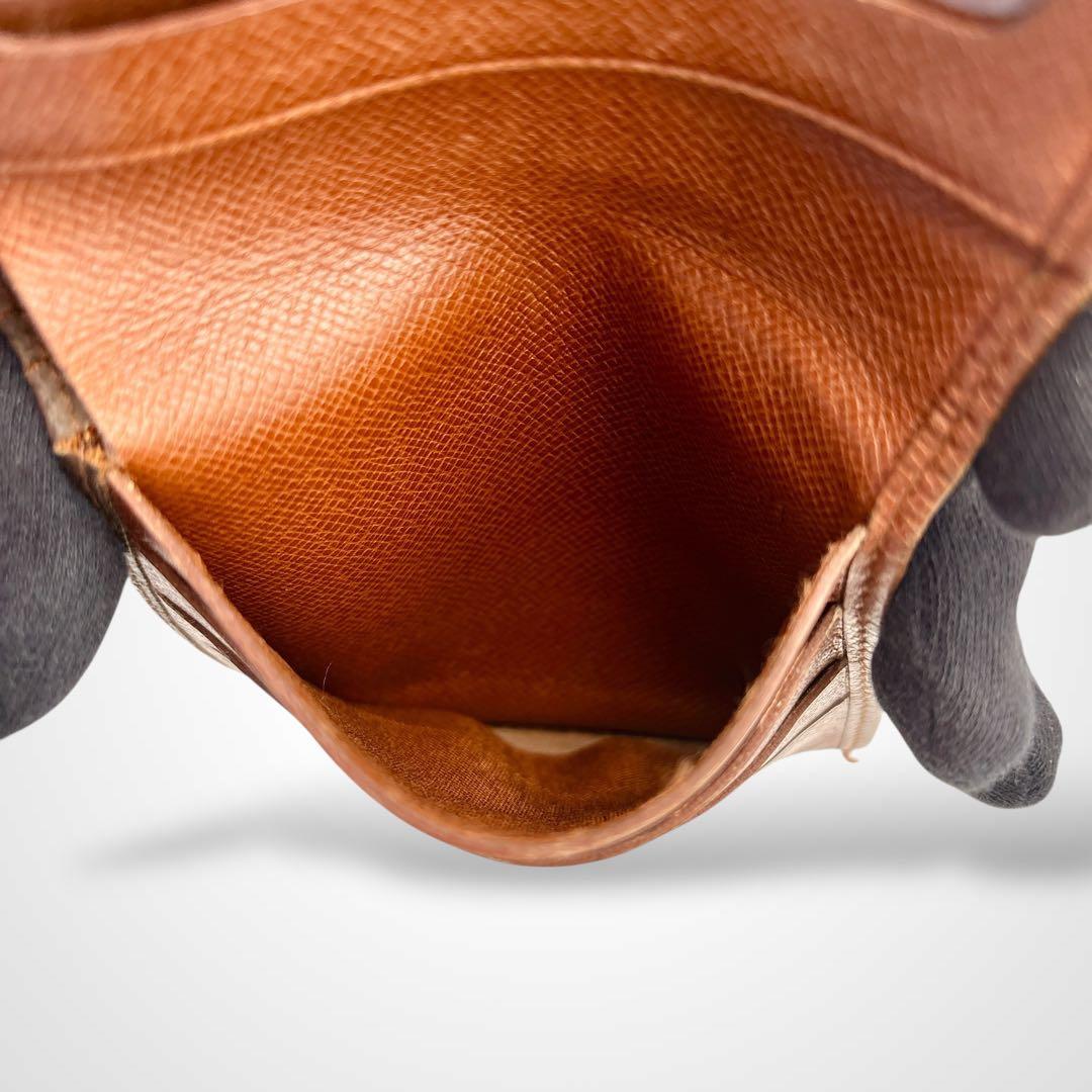 ルイヴィトン モノグラム ポルト ビエ カルト ブルー 二つ折り財布 廃盤モデル