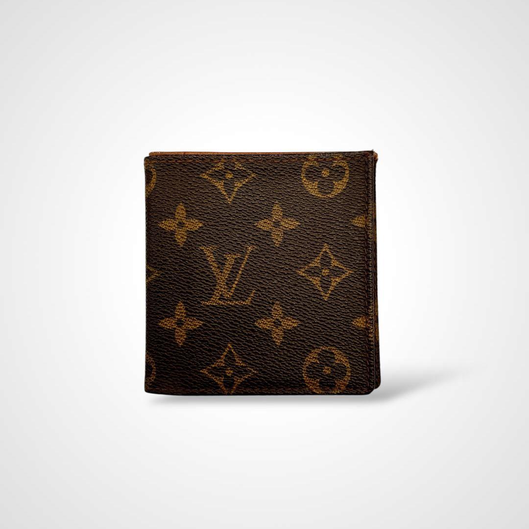 ルイヴィトン モノグラム ポルト ビエ カルト ブルー 二つ折り財布 廃盤モデル