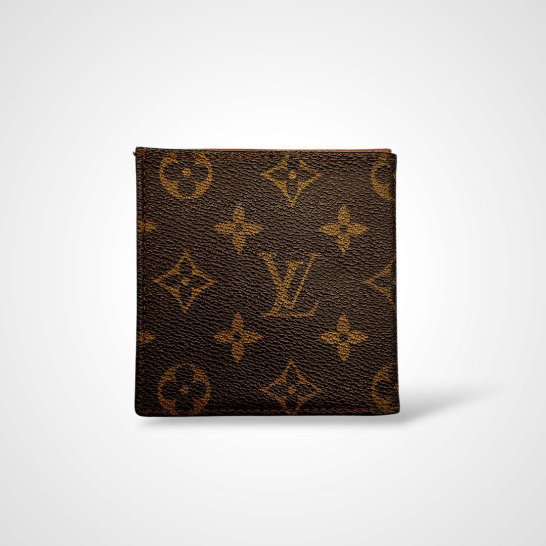 ルイヴィトン モノグラム ポルト ビエ カルト ブルー 二つ折り財布 廃盤モデル