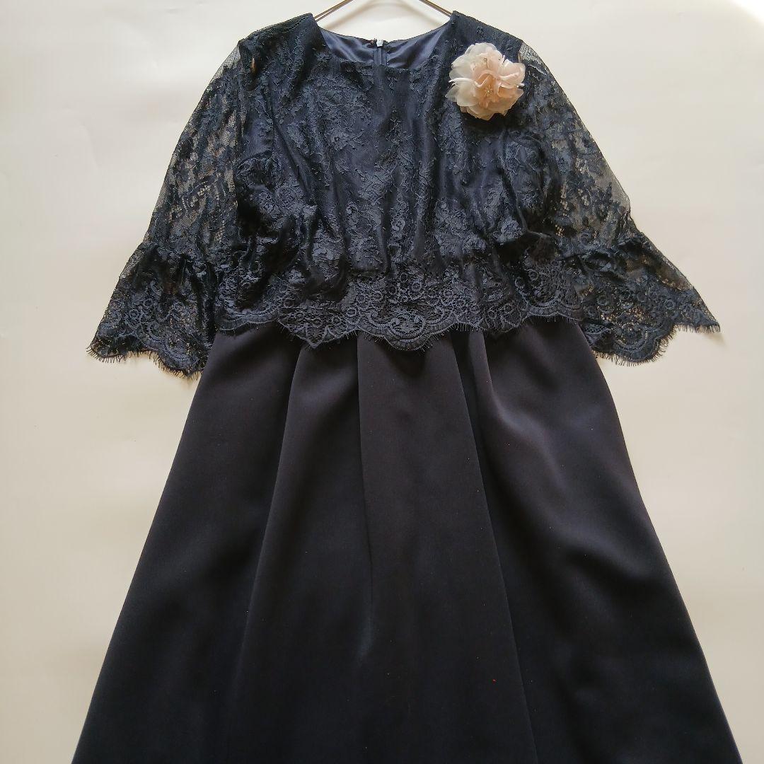 本日限定価格 フォーマル ママスーツ ワンピース ドレス ネイビー 卒業式