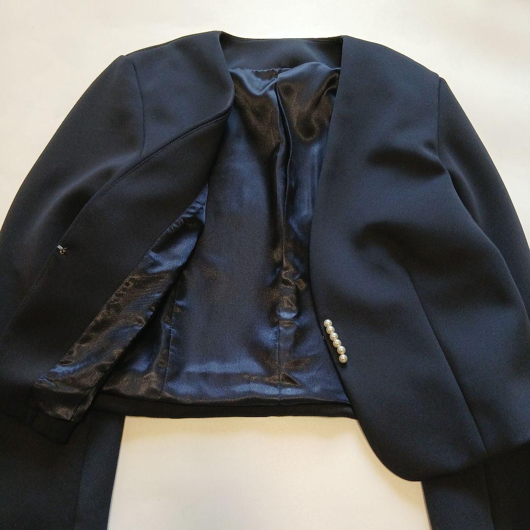 本日限定価格 フォーマル ママスーツ ワンピース ドレス ネイビー 卒業式