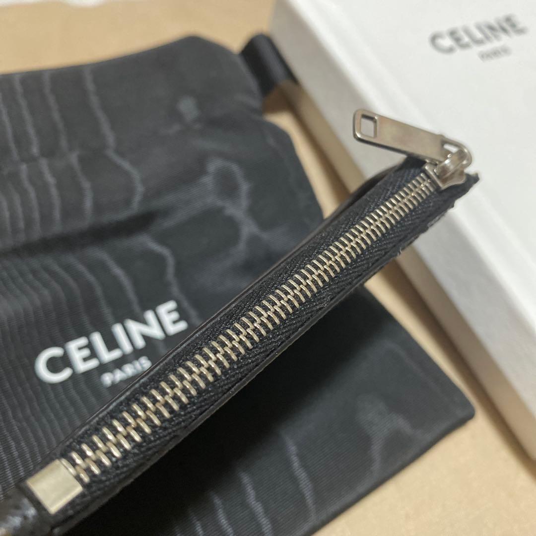 【シルバー金具】セリーヌ カードケース トリオンフキャンバス 正規品