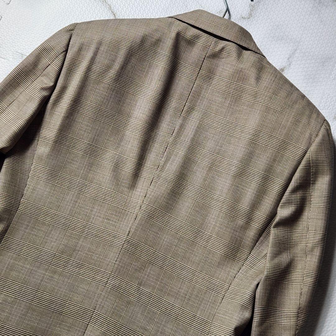 最高級✨ソブリン 3ピース カシミヤ シルク スーツ グレンチェック