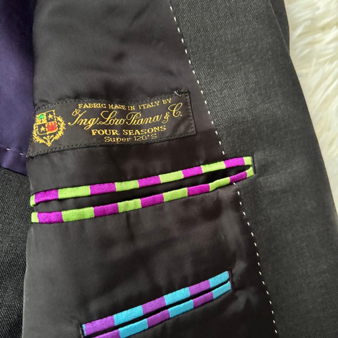 ポールスミス ロロピアーナ セットアップスーツPaul Smithストライプ2B