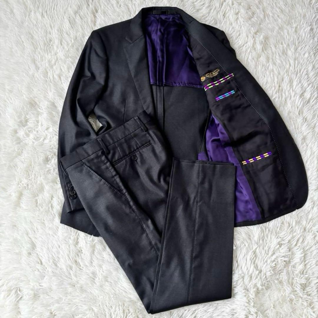 ポールスミス ロロピアーナ セットアップスーツPaul Smithストライプ2B