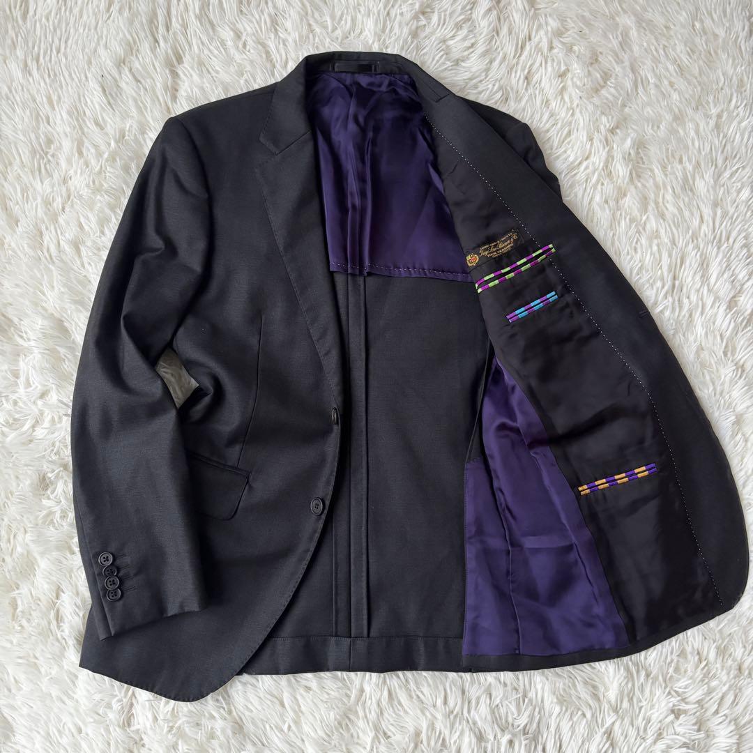 ポールスミス ロロピアーナ セットアップスーツPaul Smithストライプ2B