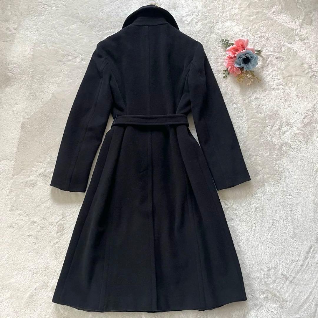 希少42✨マックスマーラMAX＆Co.アンゴラ女優襟ロングコート黒マニュエラXL