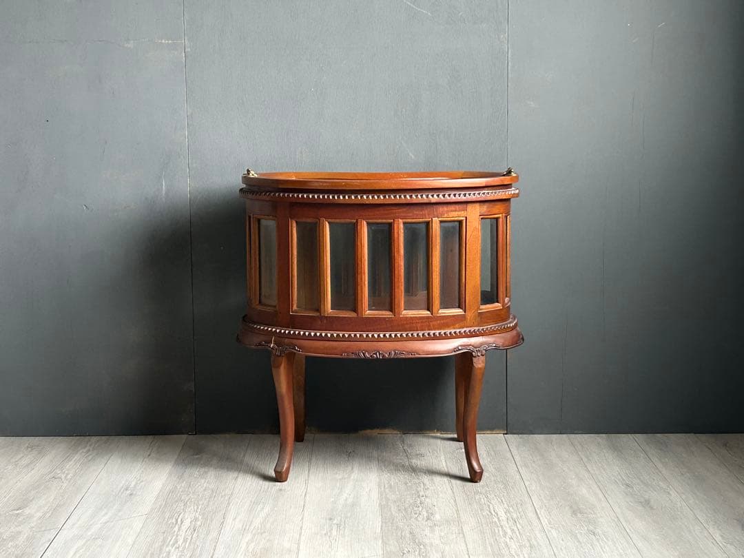 イタリア　マリナ　カッシーリ　ボトルショーケース　マホガニー材　高級　KH