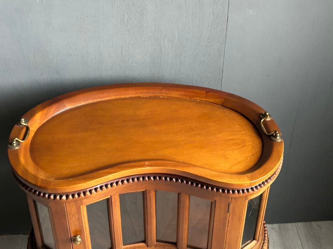 イタリア　マリナ　カッシーリ　ボトルショーケース　マホガニー材　高級　KH