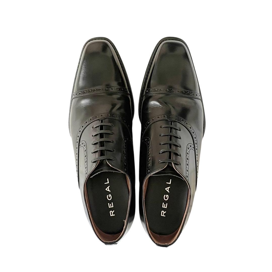 【極美品】◾️REGAL◾️ストレートチップ◾️122R◾️内羽根◾️レザー◾️ブラック