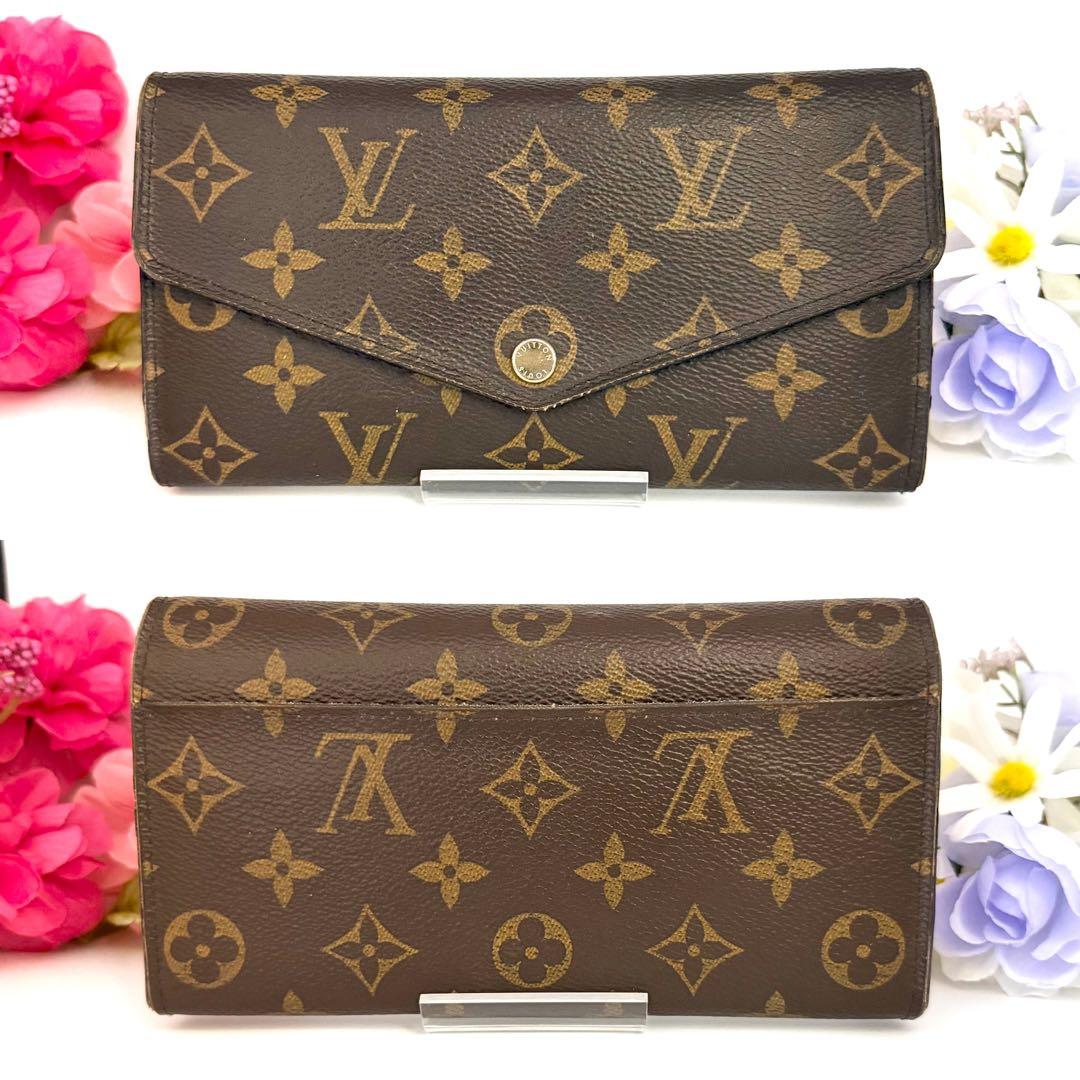 ルイヴィトン　ポルトフォイユサラ　モノグラム　長財布　ブラウン　茶　新型