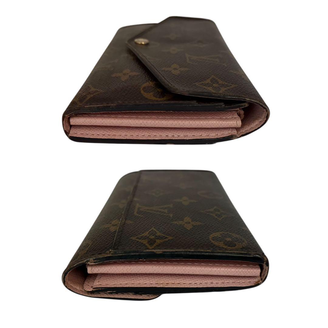 ルイヴィトン　ポルトフォイユサラ　モノグラム　長財布　ブラウン　茶　新型