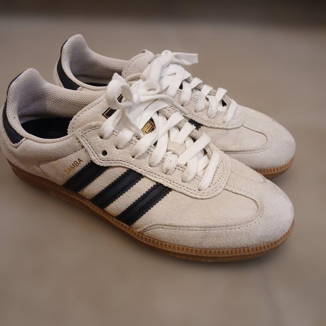 adidas Samba ADV スニーカー ホワイト/ブラック 24.0cm