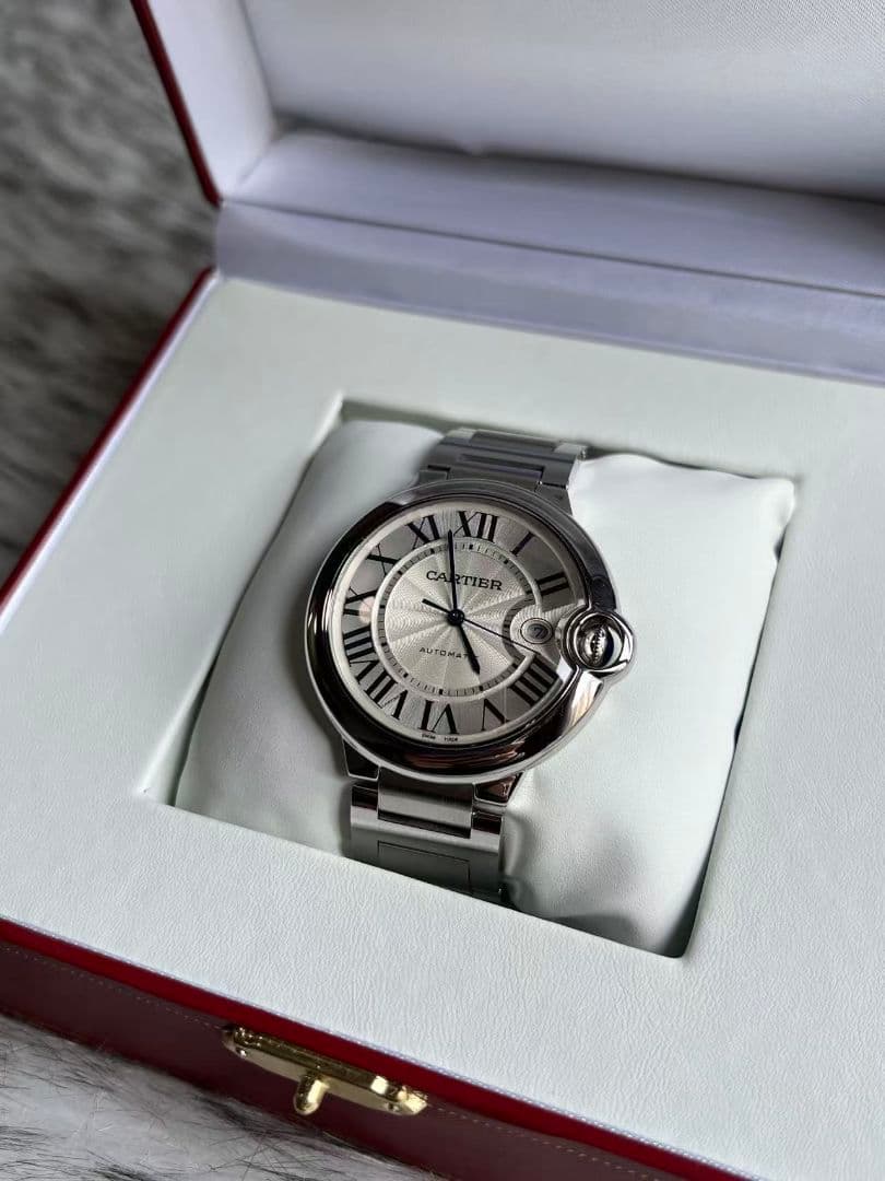 カルティエ W69012Z4 バロンブルーLM デイト 自動巻き