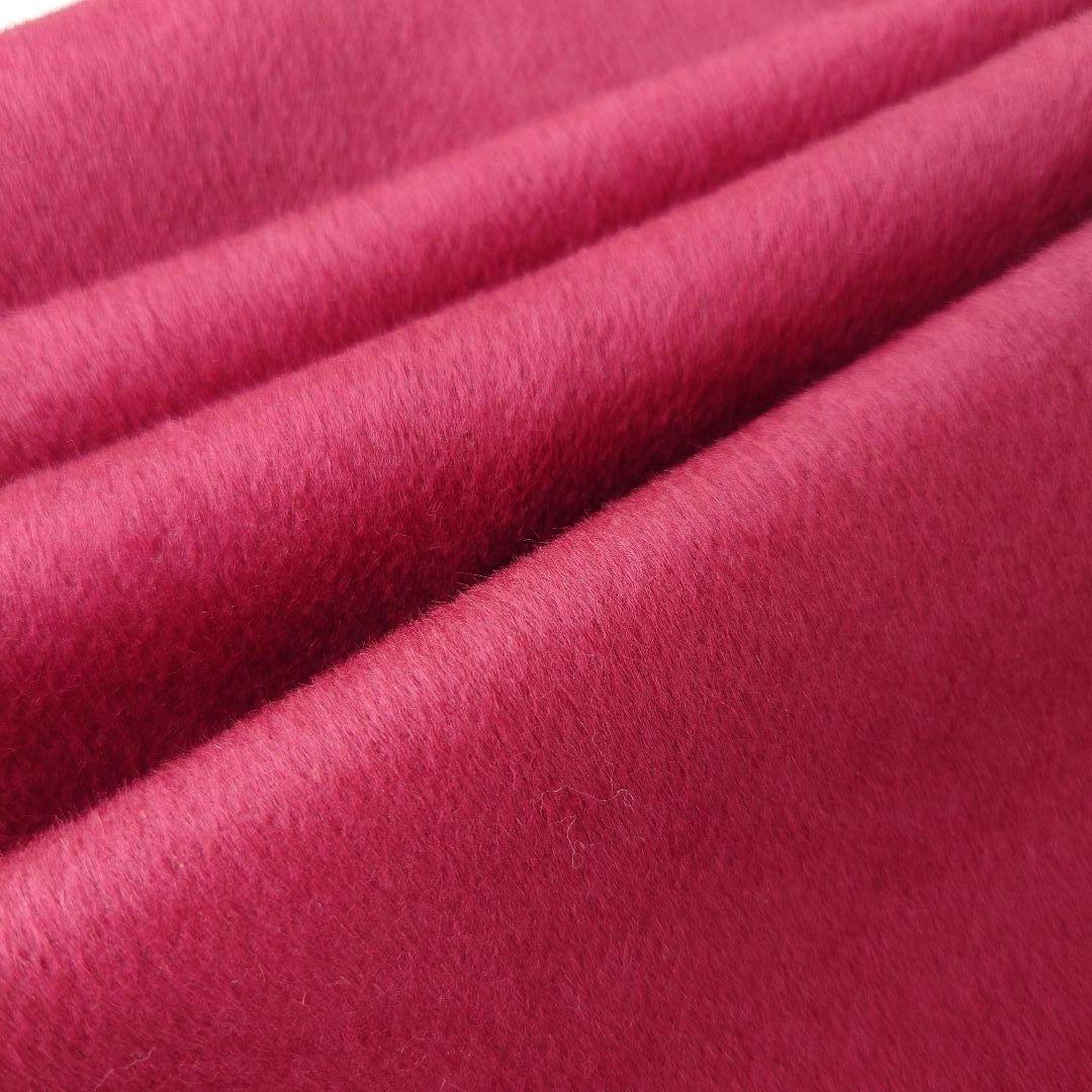 【極美品】 HERMES エルメス マフラー シルク アンゴラ リバーシブル 赤