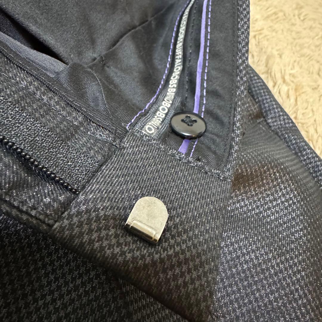 BUFFALOBOBS crystau 紫 スーツ メンズ ブラック 黒