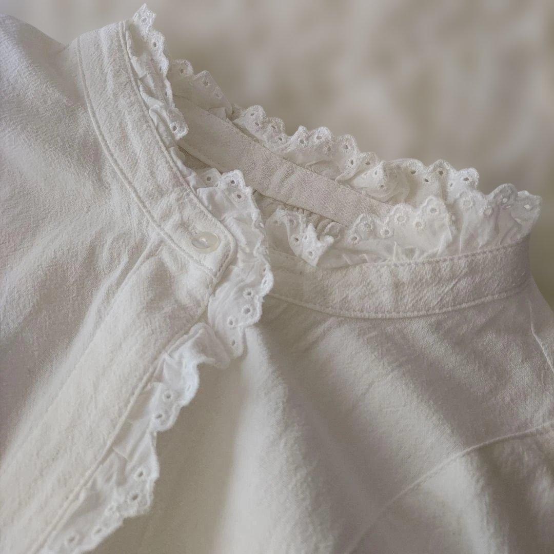 MEDE19F 大きいサイズ 3L ヴィンテージライク ネグリジェ風ワンピース