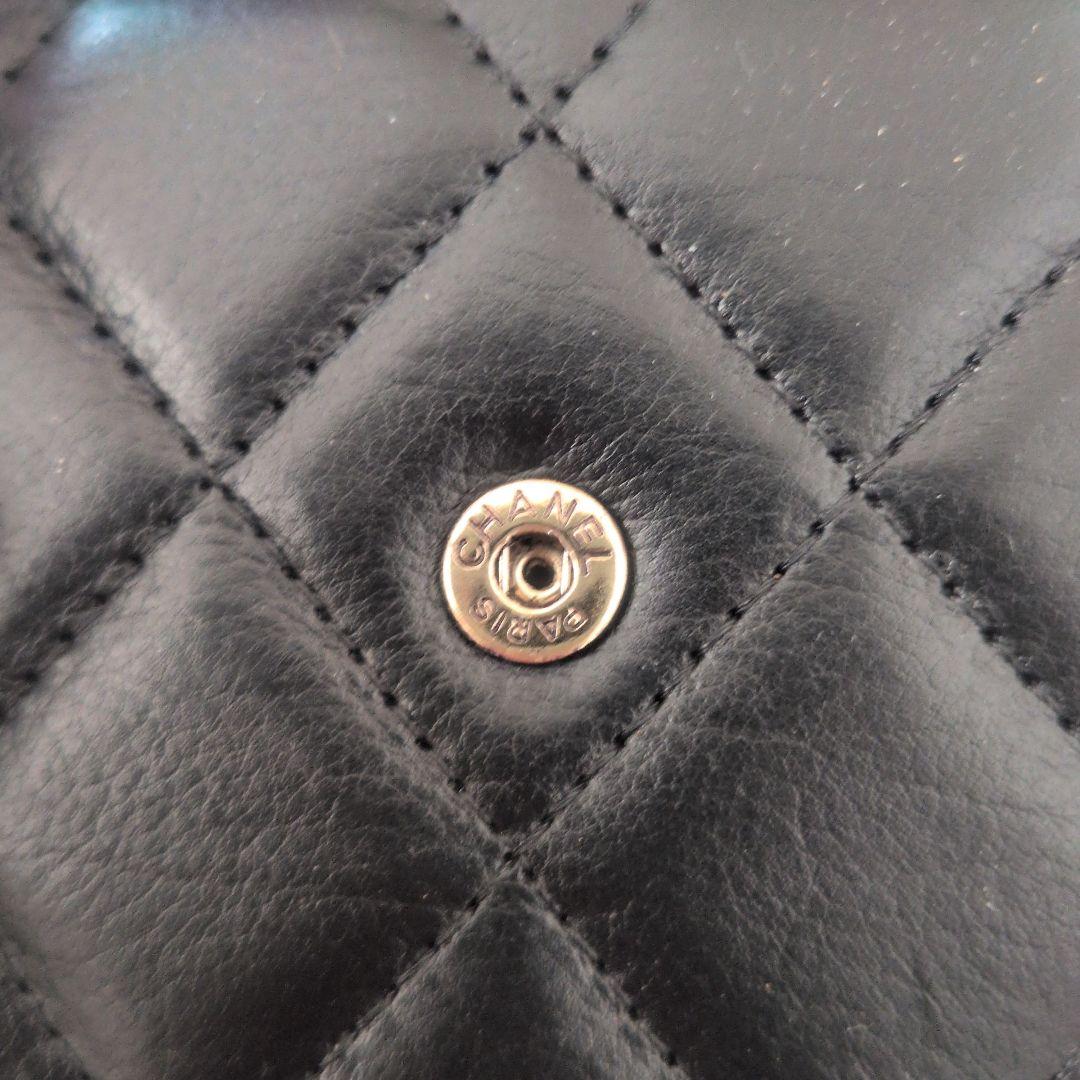 美品 シャネル マトラッセコンパクト財布 ココマーク パールウォレット