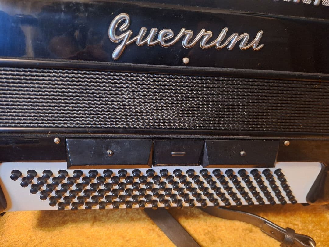 Guerrini アコーディオン 黒 ケース付き 　　　　　引き取り大歓迎