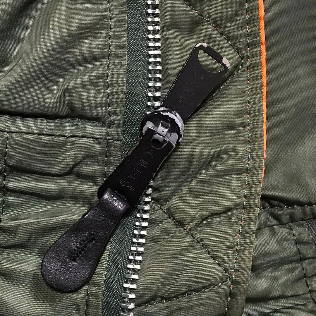 90s ALPHA ビンテージフライトジャケット　MA-1 USA製 オリーブ