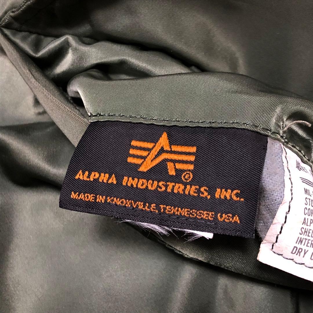 90s ALPHA ビンテージフライトジャケット　MA-1 USA製 オリーブ