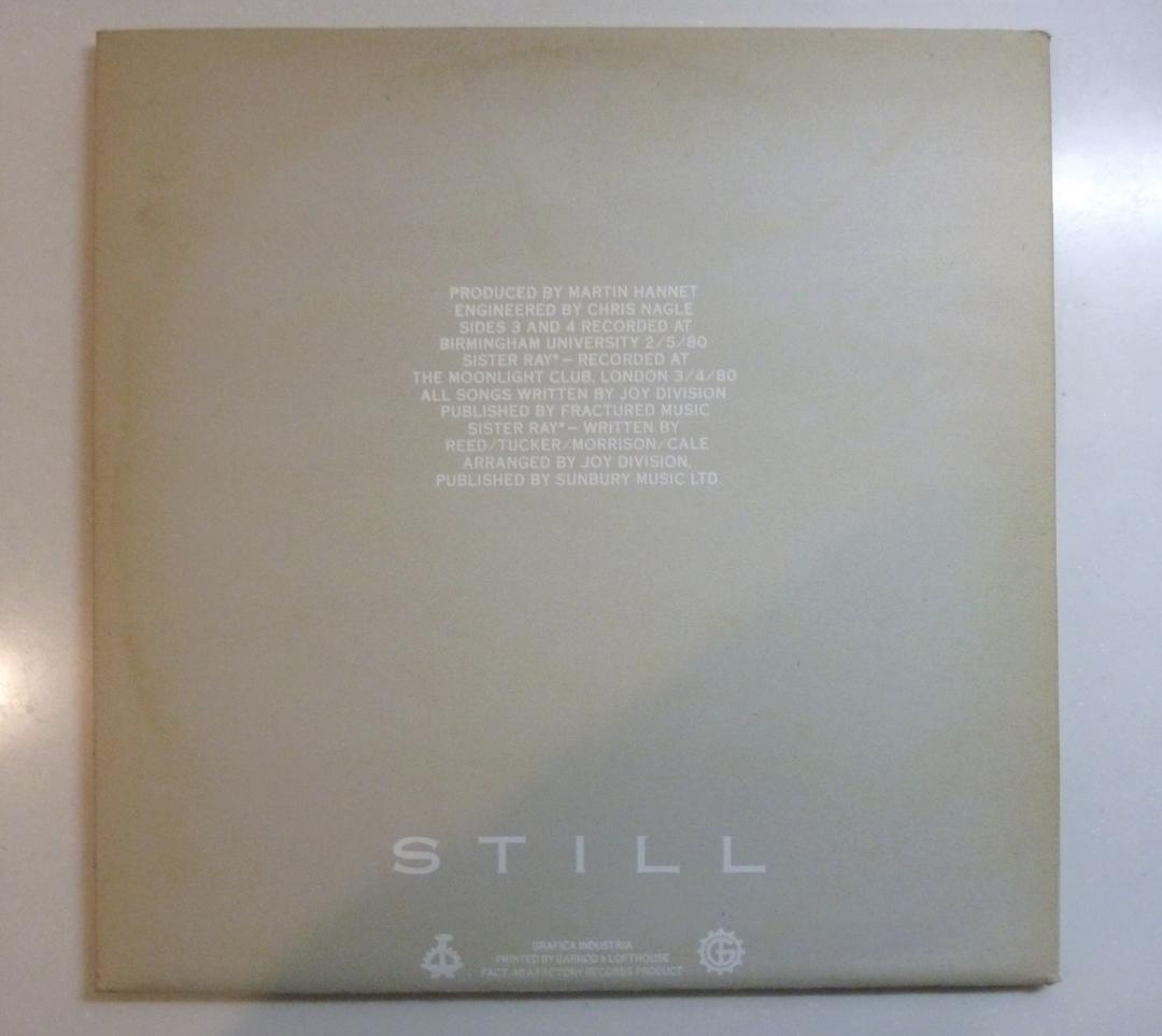 【名盤アナログＬＰ二枚組●81年発売当時物】ジョイ・ディヴィジョン／スティル