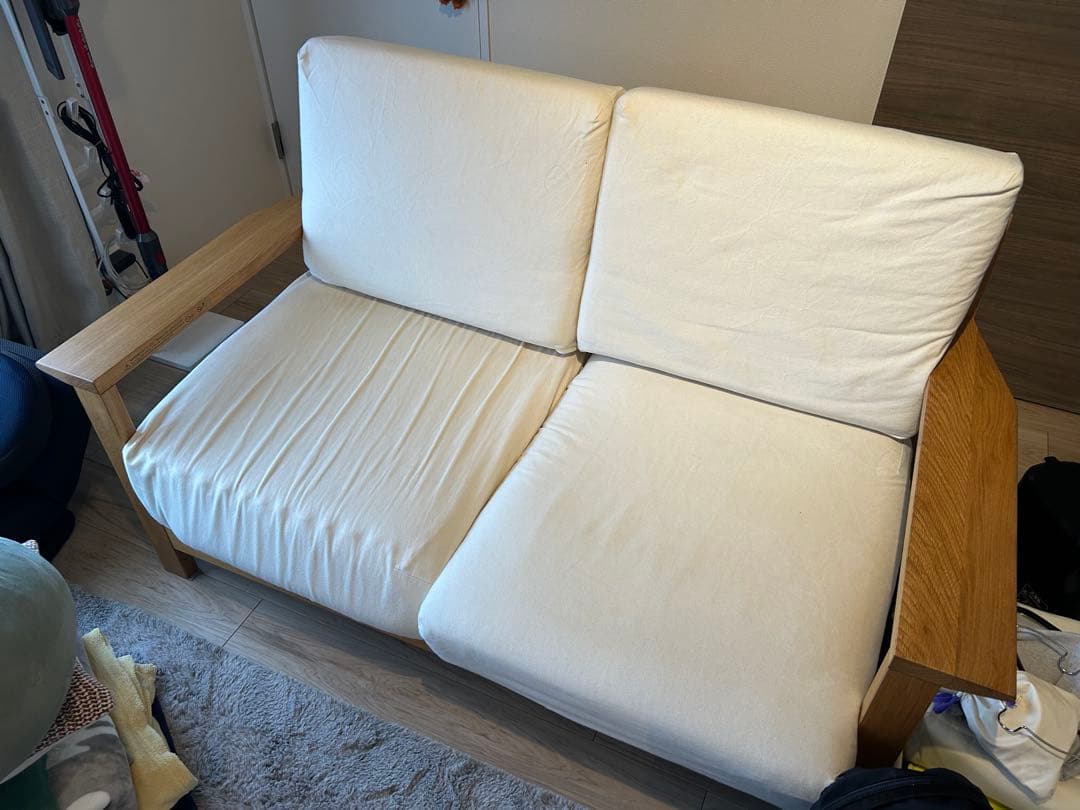 【送料込】無印良品　ウレタンポケットコイル２シーター