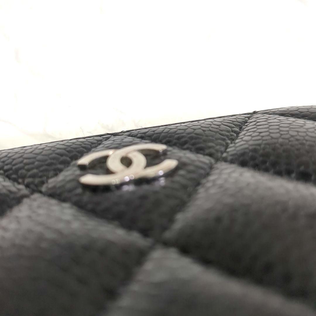 CHANEL シャネル マトラッセ ケース 小銭入れ 黒 シルバー