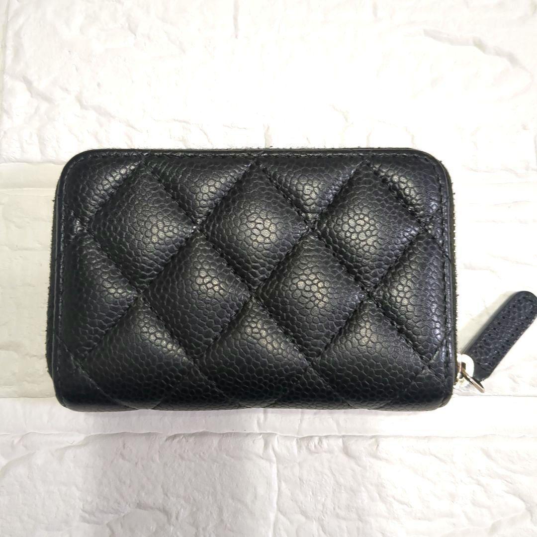 CHANEL シャネル マトラッセ ケース 小銭入れ 黒 シルバー