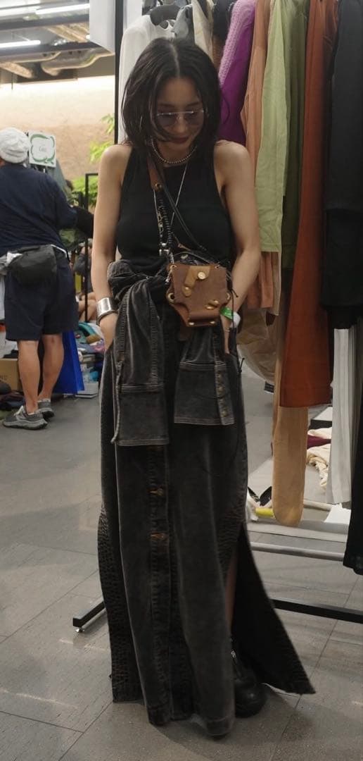 y.o　AMERI I LINE CORDUROY SHIRT DRESS