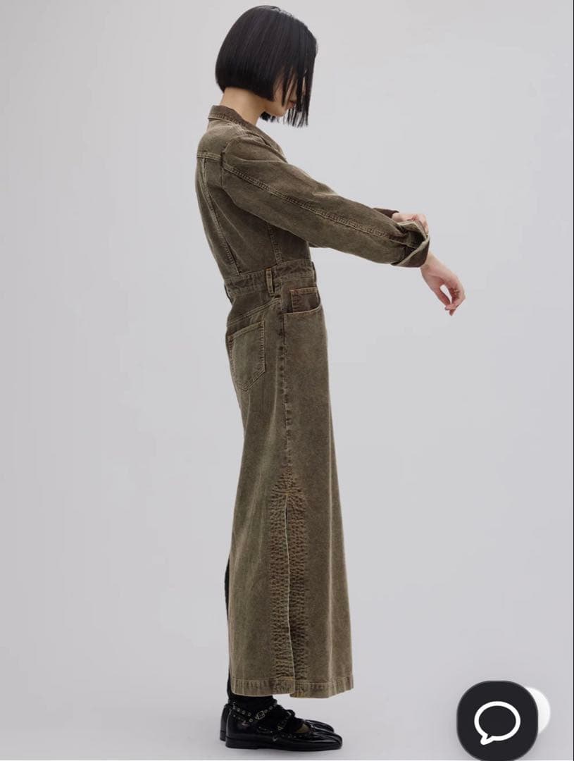 y.o　AMERI I LINE CORDUROY SHIRT DRESS