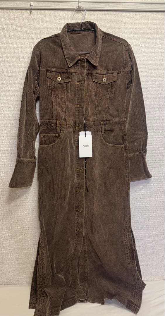 y.o　AMERI I LINE CORDUROY SHIRT DRESS