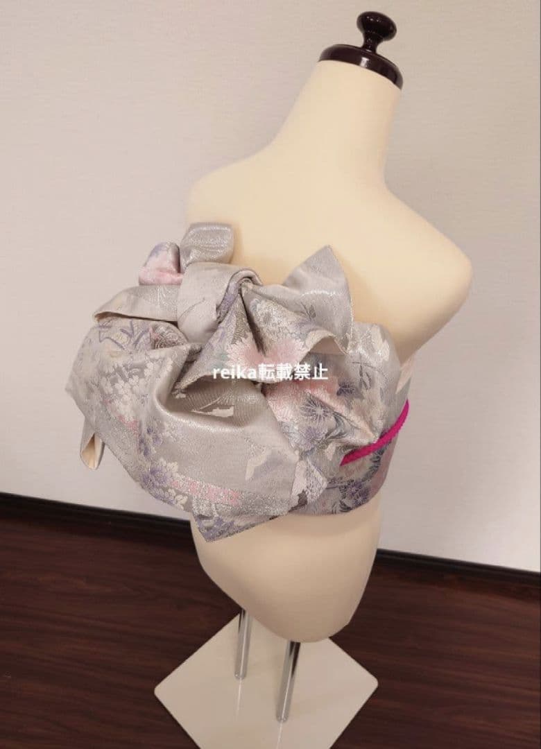 正絹　二部式　作り帯　ハーフ成人式　十三詣り　振袖　成人式　 一点物