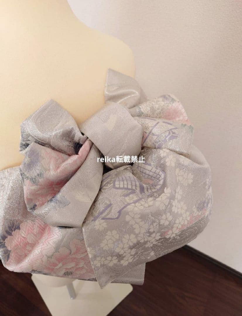 正絹　二部式　作り帯　ハーフ成人式　十三詣り　振袖　成人式　 一点物