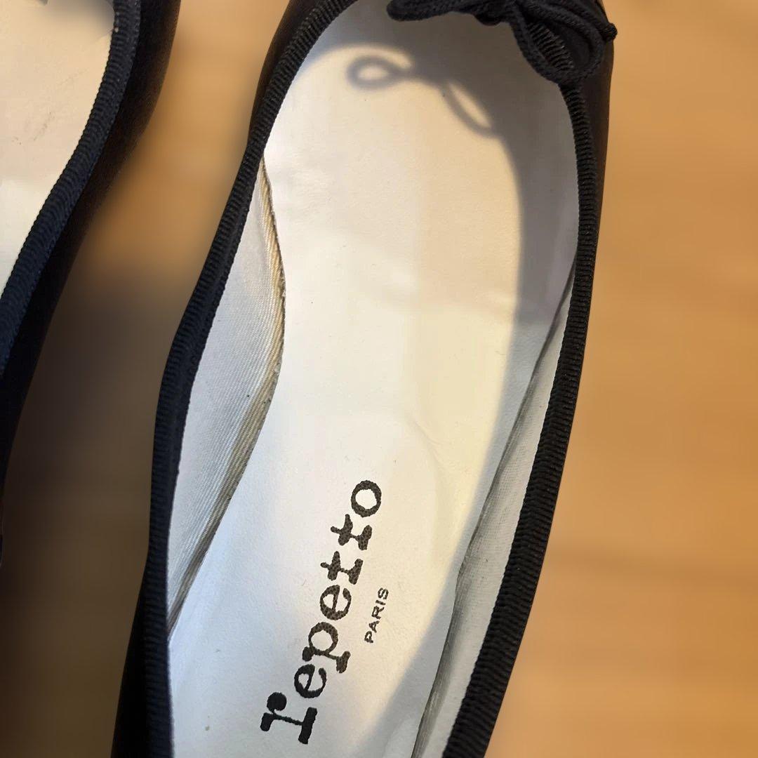 Repetto ブラック バレエシューズ フラット