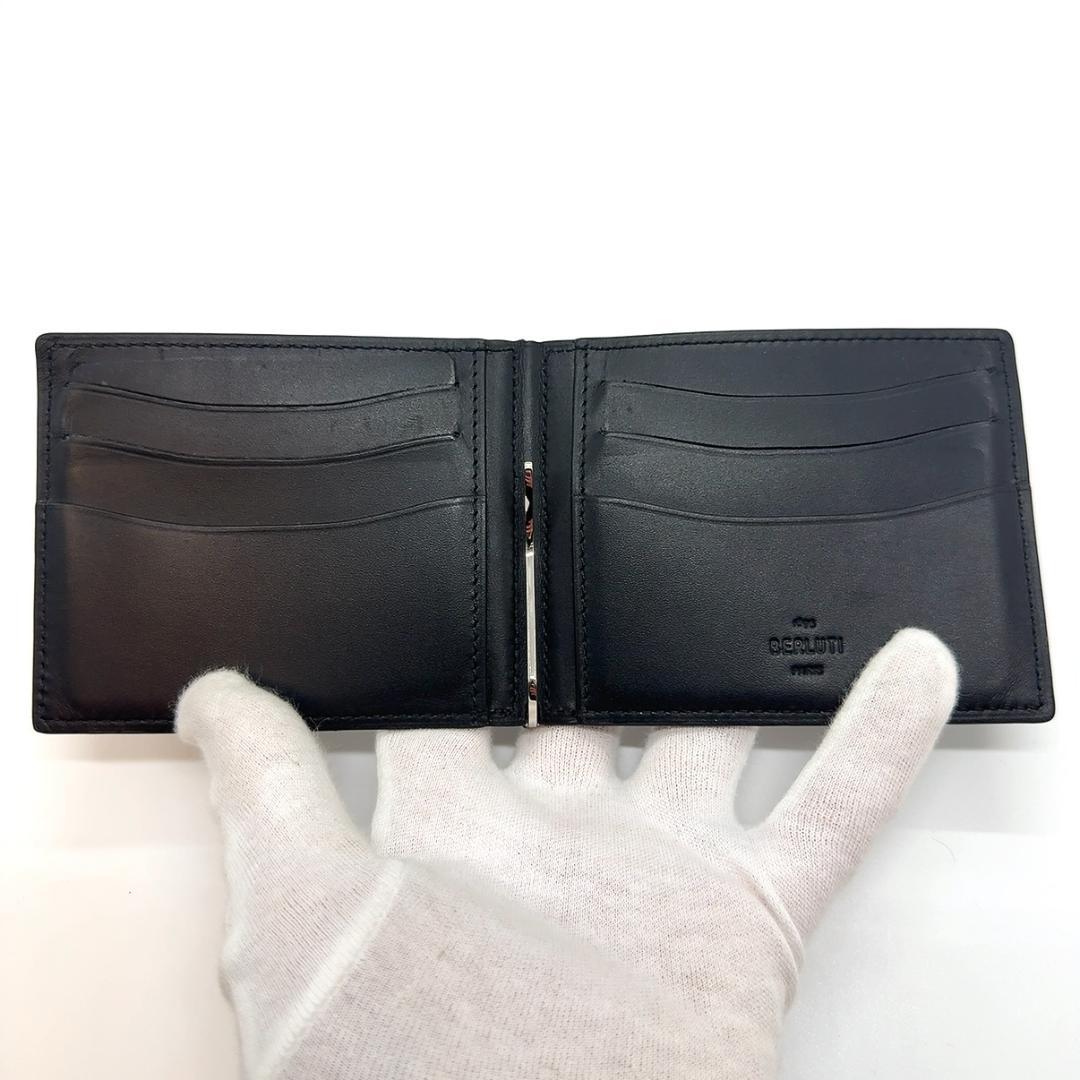 ◇ベルルッティ◇レザー/フィギュアスクリット/マネークリップ/二つ折り財布