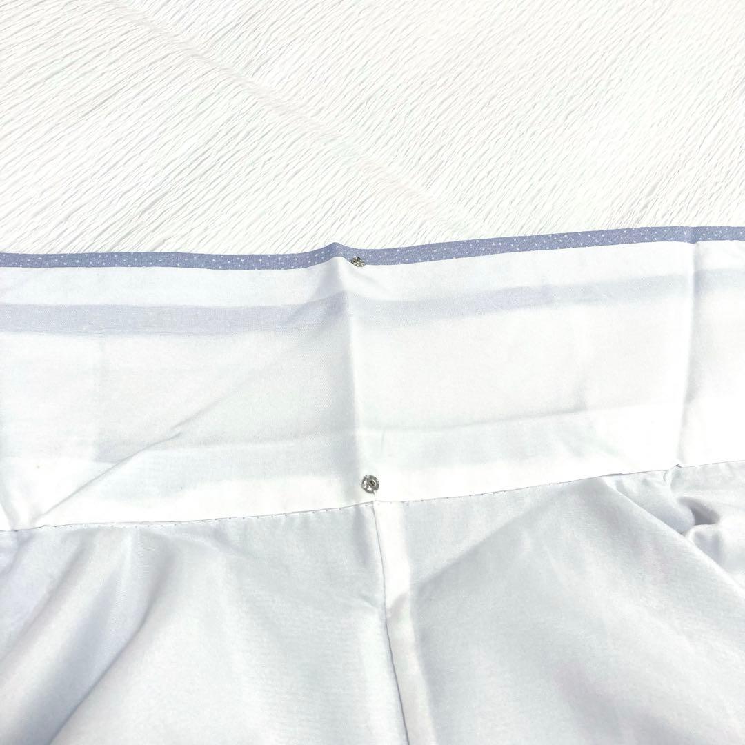 【美品✨】東レシルック　洗える着物　飛び柄小紋　空色鼠　四季花丸文　ⅯサイズM4