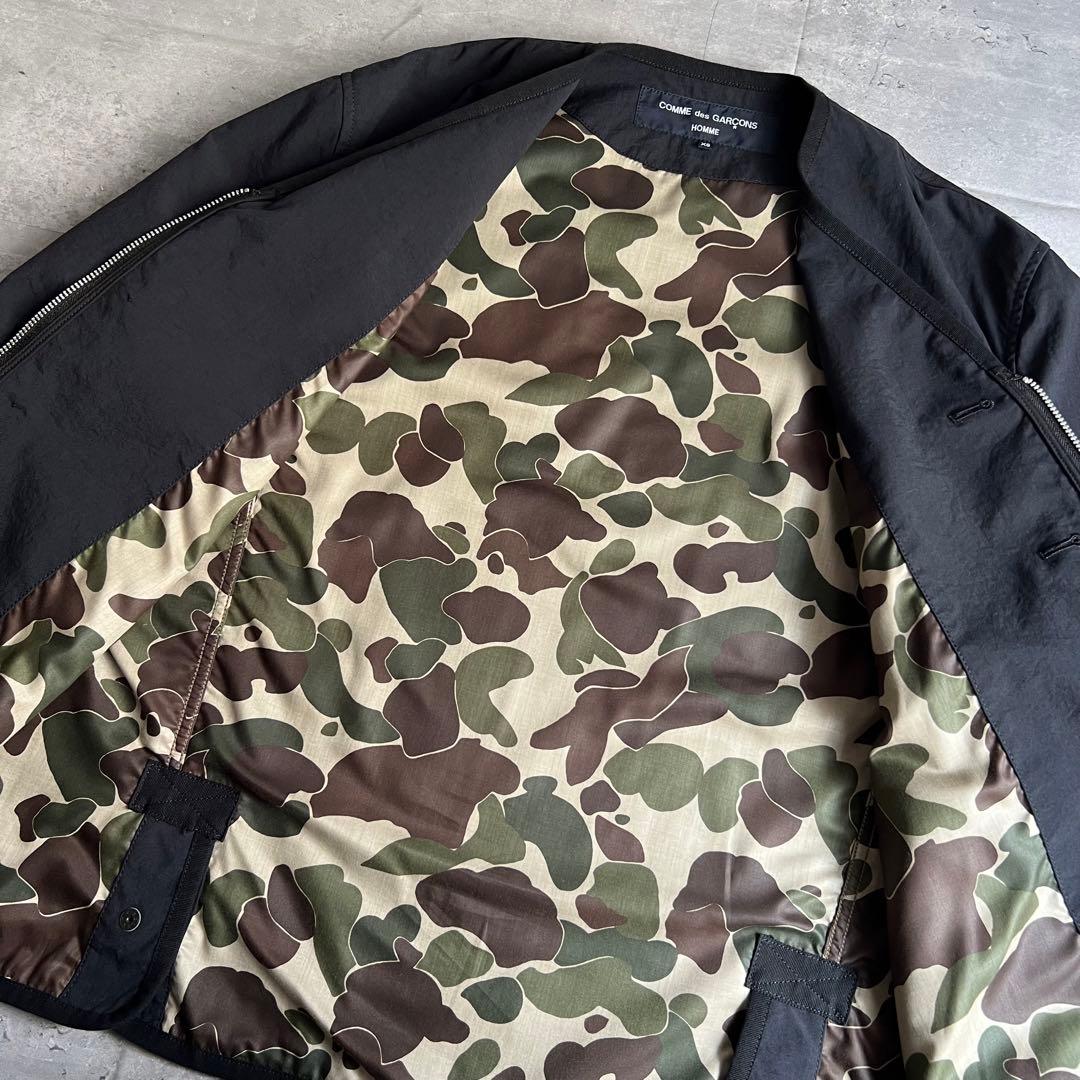 COMME des GARCONS HOMME　ナイロン　ノーカラージャケット