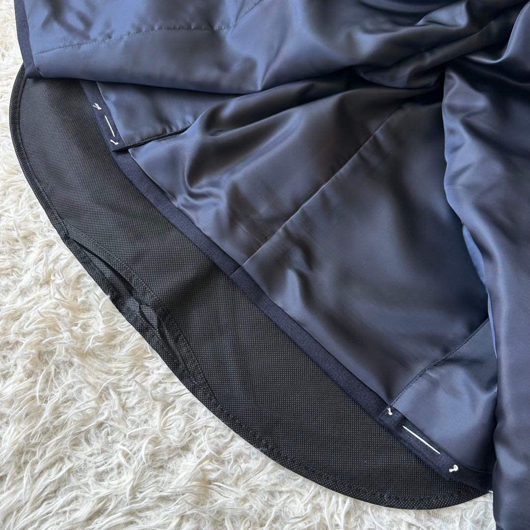 新品未使用　スーツ　ダブルブレスト　日本製生地　ネイビー　BE8　大きいサイズ