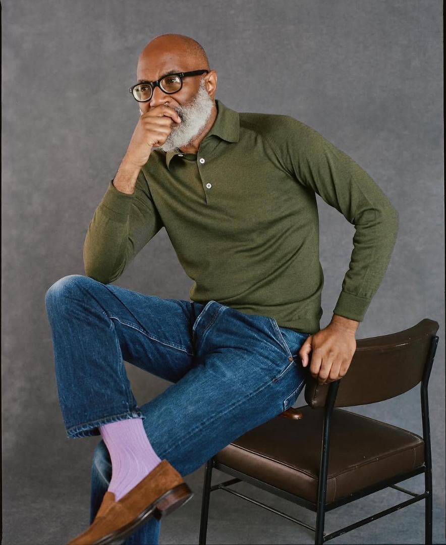 【美品/イタリア製】Drake's シルクコットン ニット ポロ 34(グレー