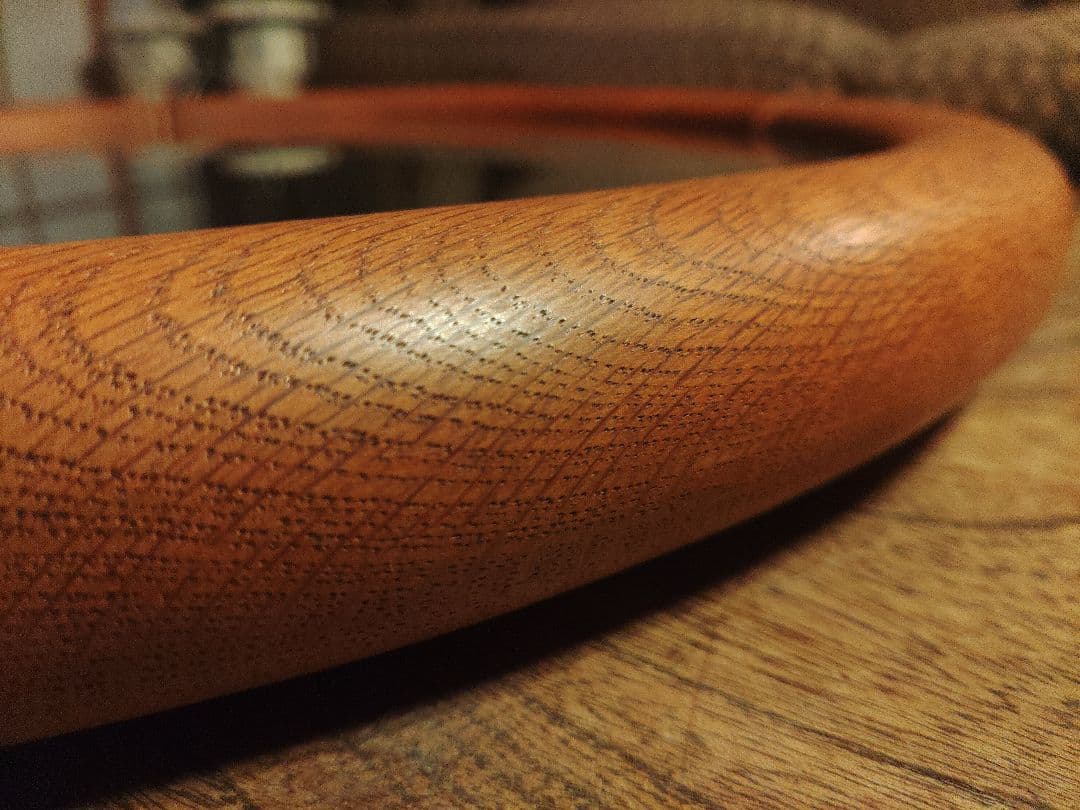 希少　美品　ウォールミラー　オーバルミラー　無垢　重厚　壁掛け　鏡　ヴィンテージ