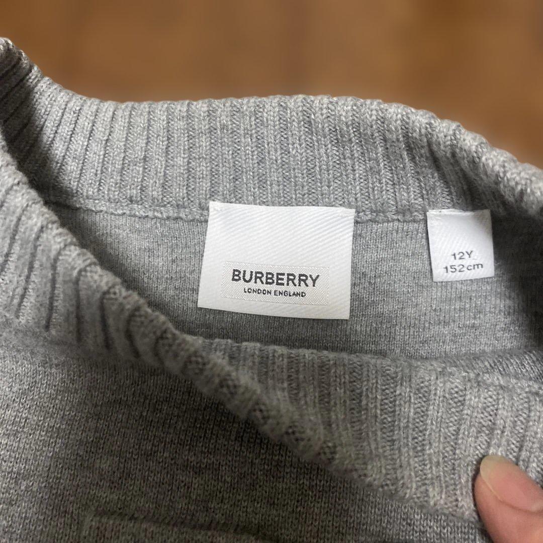 BURBERRY グレー 長袖ワンピース 12Y美品