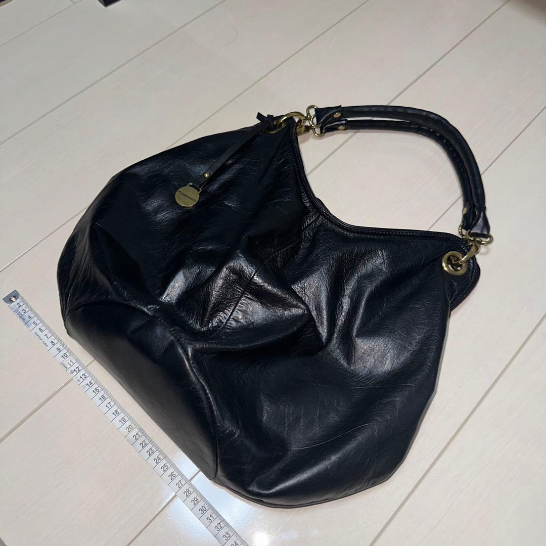 超美品archive レザーショルダーバッグ　黒