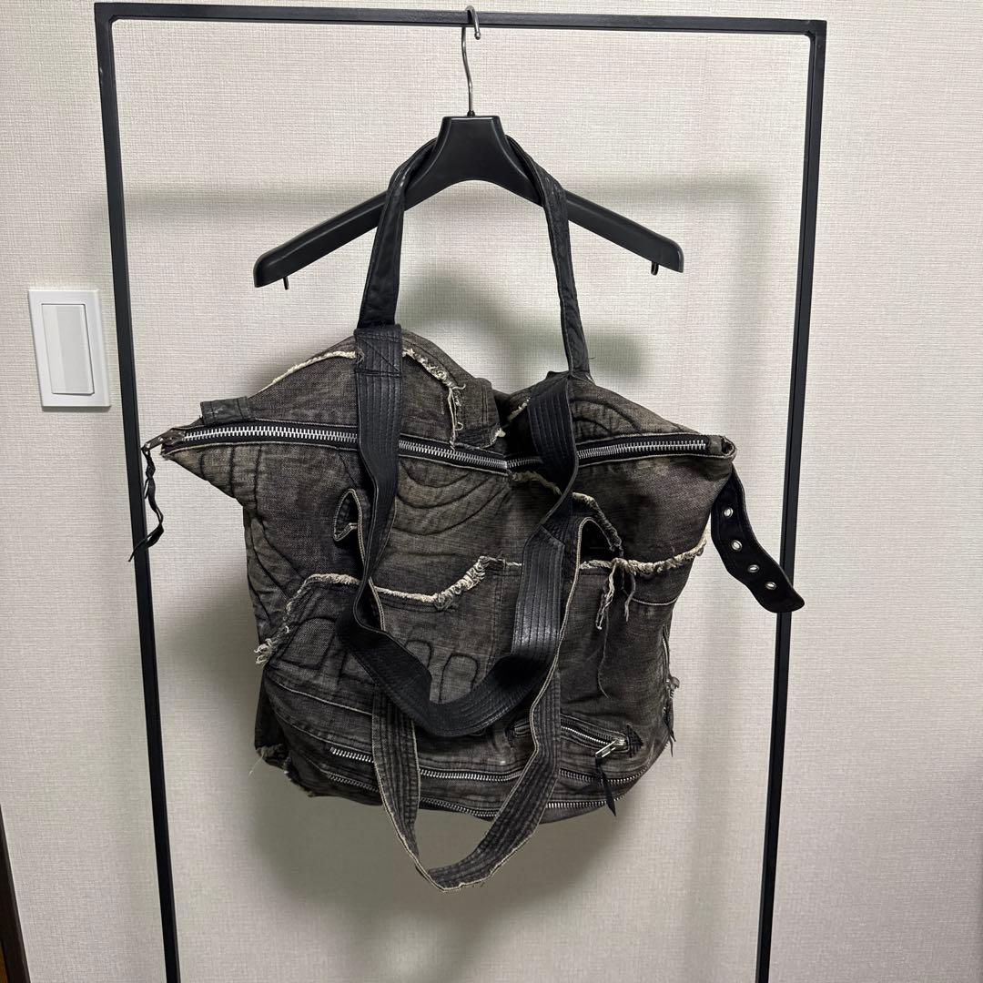 Vinti andrews ダークグレー トートバッグ デニム風