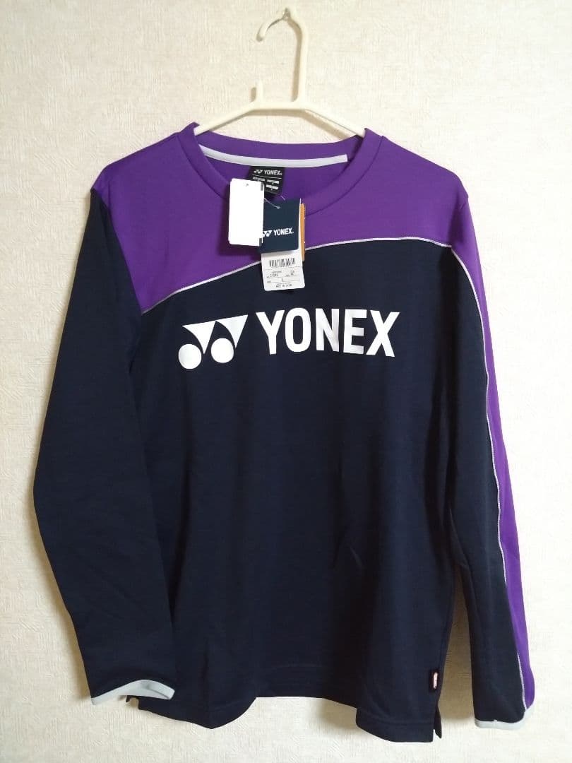YONEXヨネックス 新品未使用 パープルブラック系 ライトトレーナーL