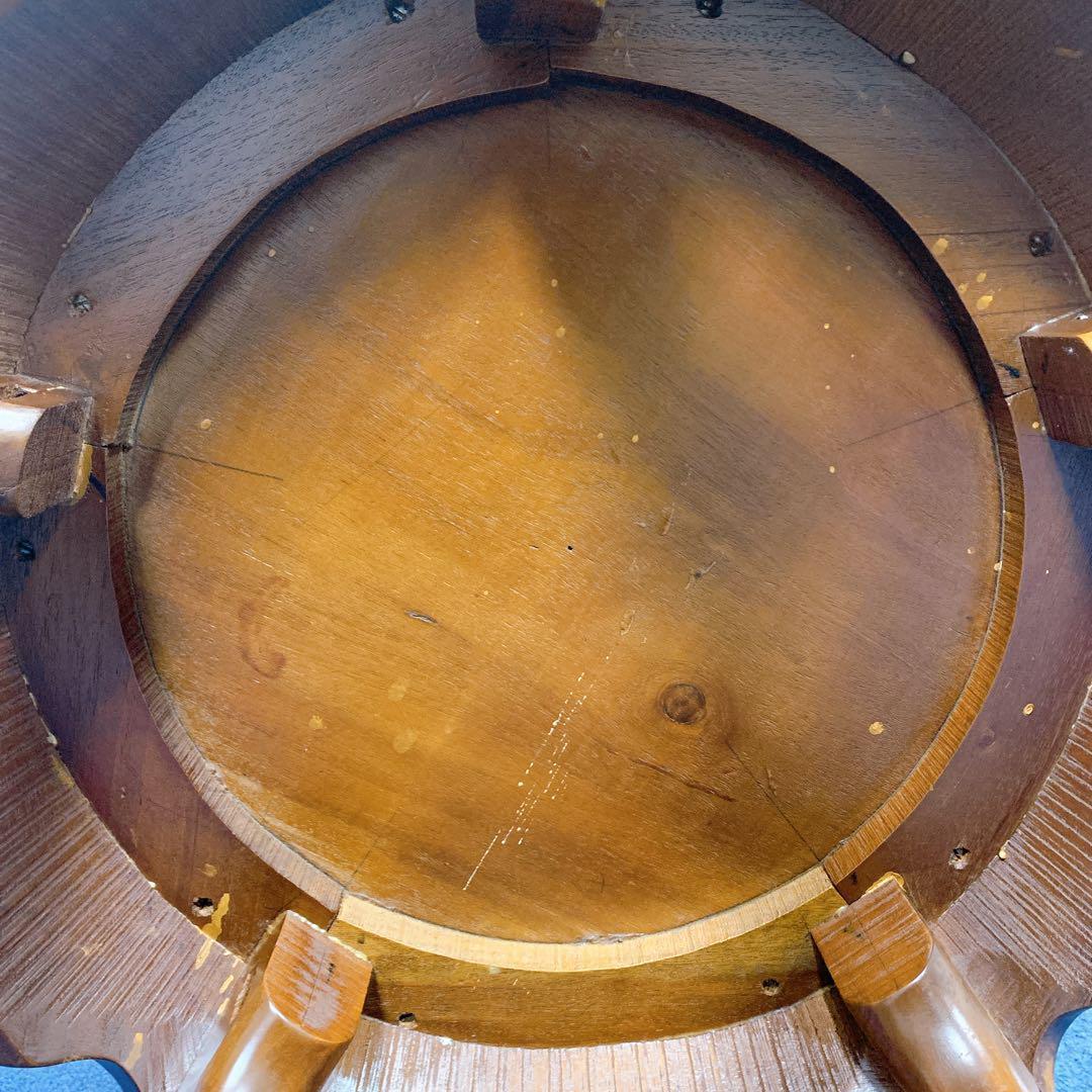 【稀少品】唐木家具 彫刻ダイニング 猫脚アームチェア 李朝家具 花梨②